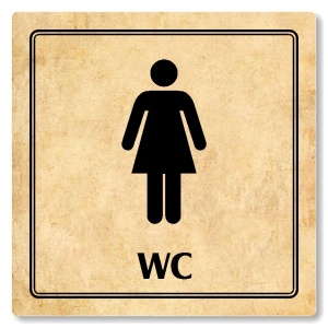 WC ženy, 80x80mm, pergamen, Utah